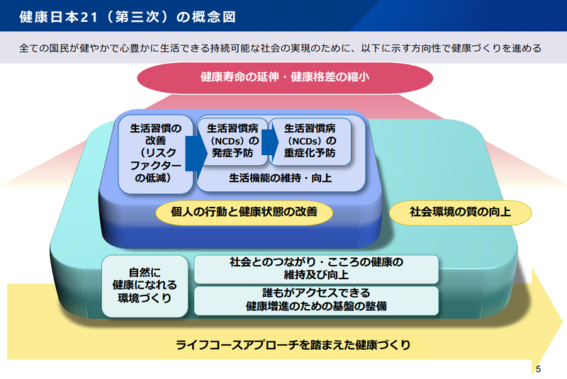 厚生労働省国民の健康の増進の総合的な推進を図るための基本的な方針の全部を改正する件参考資料p5