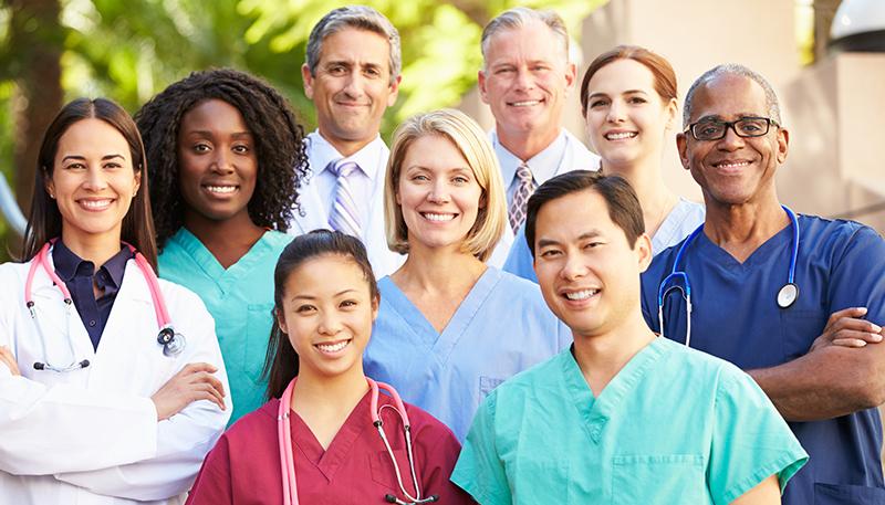 Outdoor Portrait Of Medical Team