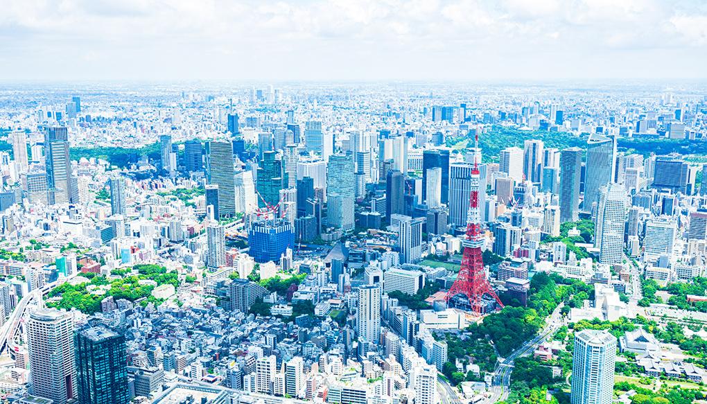 公衆衛生医師の活動フィールドとなる社会のイメージ_東京の空撮写真