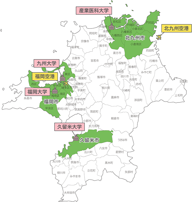 福岡県エリア地図