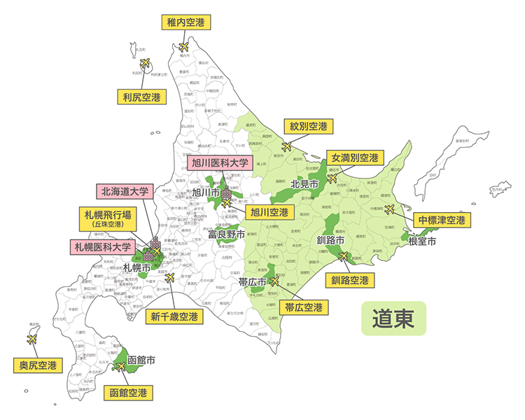 北海道エリア地図