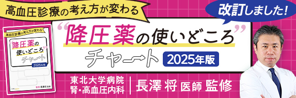 【サイドメニュー】高血圧診療の考え方が変わる降圧薬の使いどころチャート【2025年版】